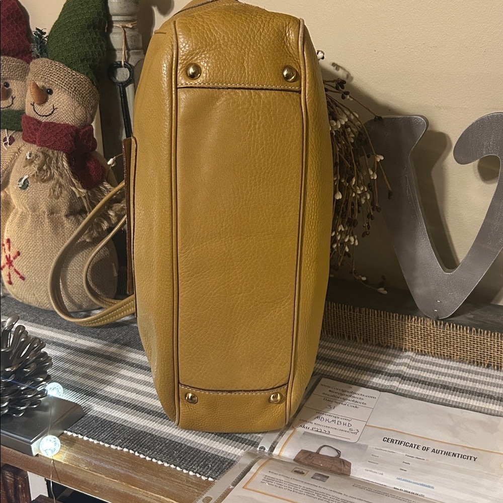 Prada Mustard Yellow Leather Shoulder Bag - Picture 4 of 14